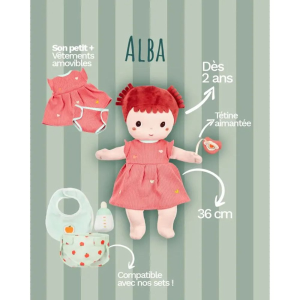 Poupon en tissu 36cm alba Lilliputiens