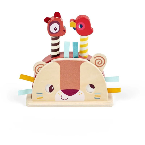 Jouet pop up en bois jack le lion Lilliputiens