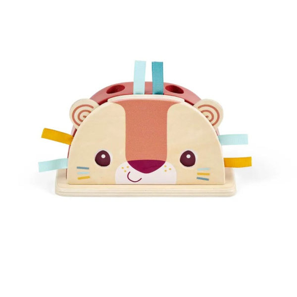 Jouet pop up en bois jack le lion Lilliputiens