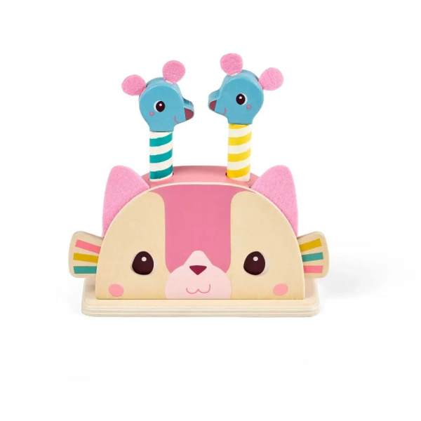 Jouet pop up en bois jeanne le chat Lilliputiens