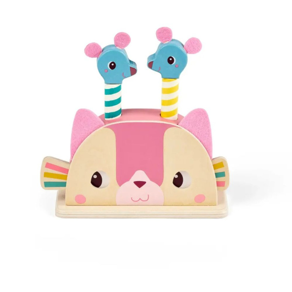 Jouet pop up en bois jeanne le chat Lilliputiens