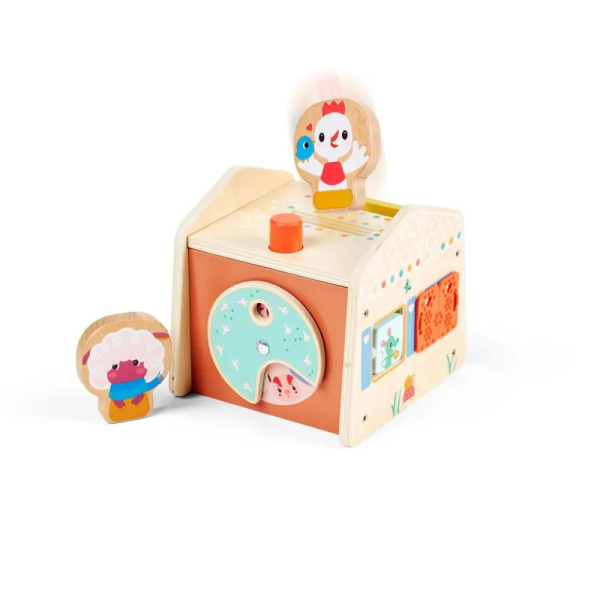 Jouet d'éveil en bois maisonnette cache-cache Lilliputiens