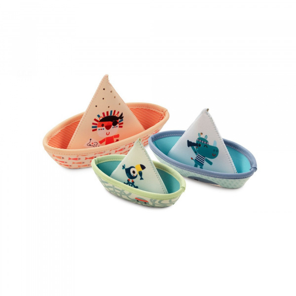 Jouet de bain petits bateaux flottants jungle Lilliputiens