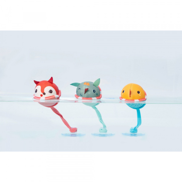 Lot de 3 balles de bain joe, alice et gaspard Lilliputiens