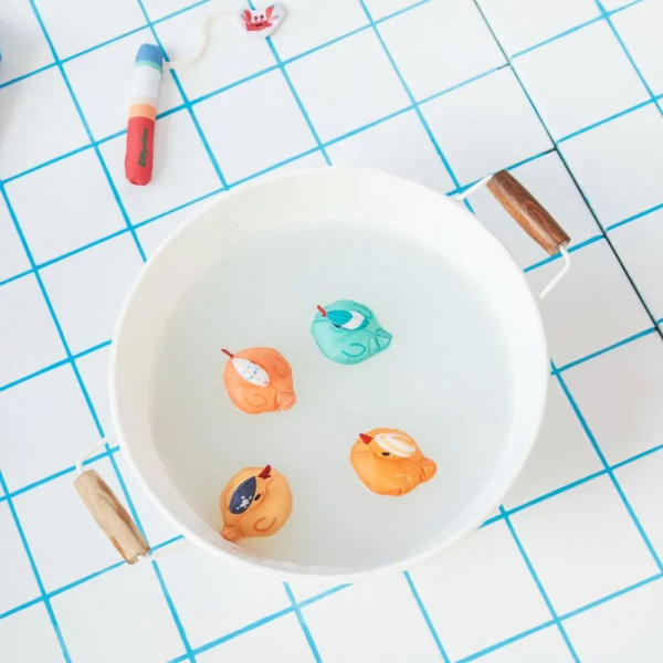 Jouet de bain jeu de pêche aimanté gaspard le canard Lilliputiens