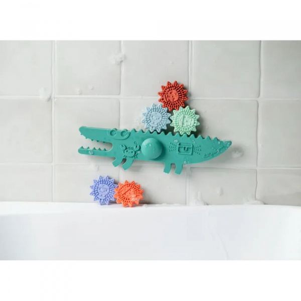 Panneau de bain jeu d'équilibre balancier crocodile Lilliputiens
