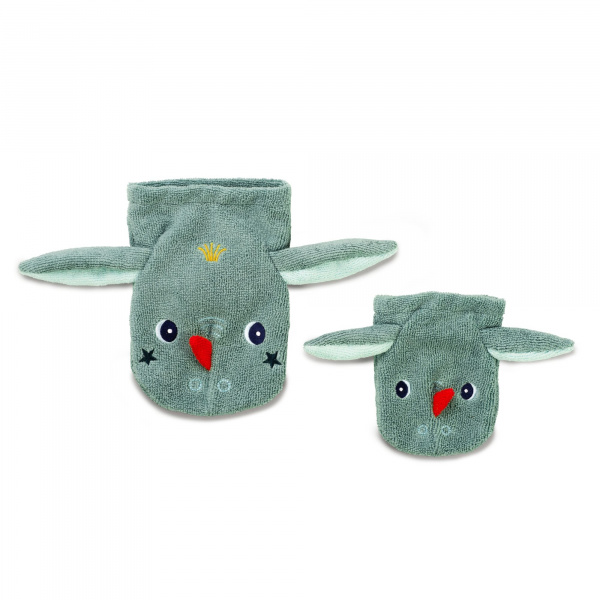 Lot de 2 gants de toilette marionnette joe Lilliputiens