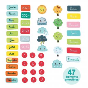 Panneau calendrier basic Ludi jouets