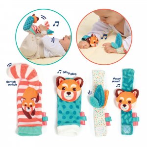 Lot de 4 hochets pour pieds & mains Ludi jouets