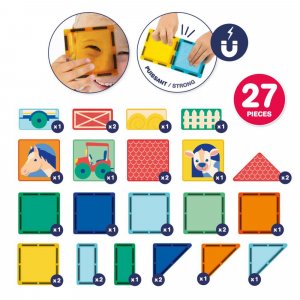 Jeu de construction panneau magnétique avec 27 pièces Ludi jouets