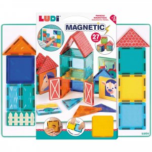 Jeu de construction panneau magnétique avec 27 pièces Ludi jouets
