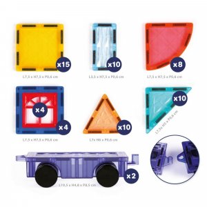 Jeu de construction véhicules magnétiques 63 pièces Ludi jouets