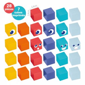 Jeu de construction cubes magnétiques 28 pièces Ludi jouets