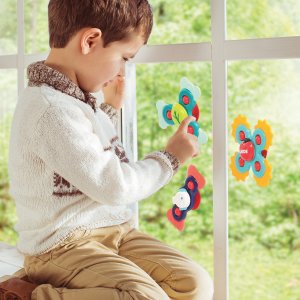 Lot de 3 jouets rotatifs baby spinners Ludi jouets