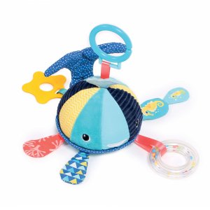 Peluche d'activité baleine à suspendre bleu Ludi jouets
