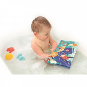 Livre de bain avec 5 marionnettes à doigts Ludi jouets