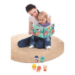 Livre de bain avec 5 marionnettes à doigts Ludi jouets