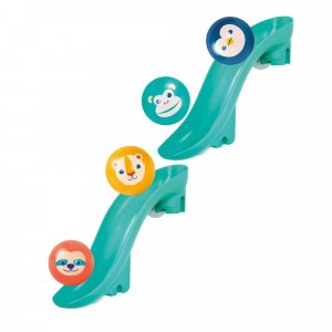 Lot de 2 toboggans de bain avec balles flottantes sonores Ludi jouets