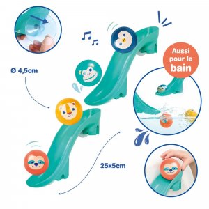 Lot de 2 toboggans de bain avec balles flottantes sonores Ludi jouets