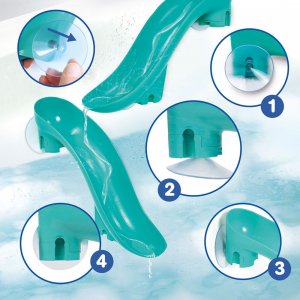 Lot de 2 toboggans de bain avec balles flottantes sonores Ludi jouets