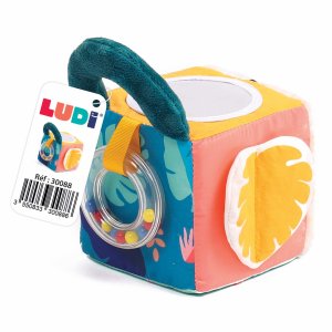 Cube d'éveil en tissu feuille Ludi jouets