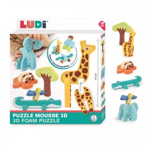 Puzzle 3d en mousse pour enfant animaux Ludi jouets