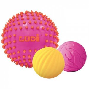 3 balles sensorielles roses Ludi jouets