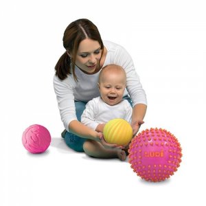 3 balles sensorielles roses Ludi jouets