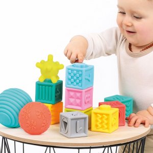Coffret d'éveil sensoriel 6 balles et 6 cubes souples Ludi jouets