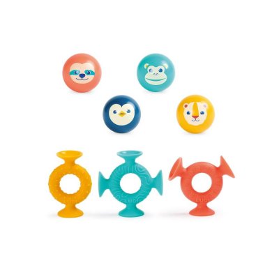 Jeu d'éveil à ventouses et balles sonores smac pop