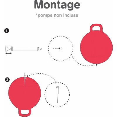 Ballon sauteur xxl rouge