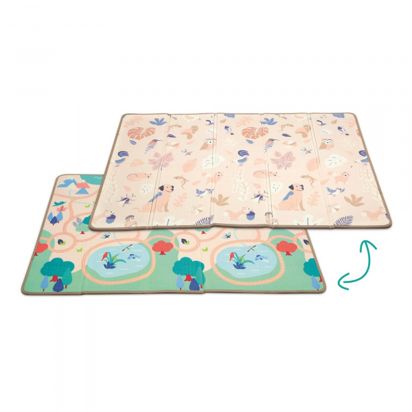 Grand tapis d'éveil pliable et réversible Ludi jouets