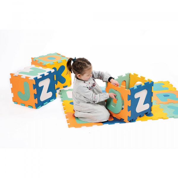Tapis d'éveil dalles en mousse lettres alphabet Ludi jouets