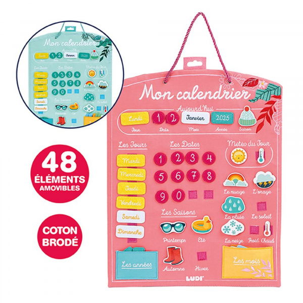 Calendrier semainier éducatif corail Ludi jouets