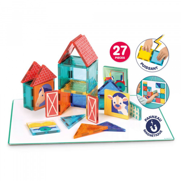 Jeu de construction panneau magnétique avec 27 pièces Ludi jouets
