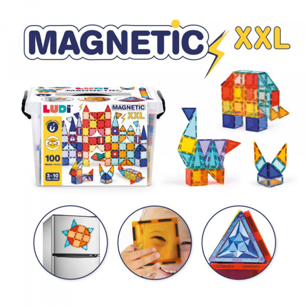 Jeu de construction magnétique xxl 100 pièces Ludi jouets