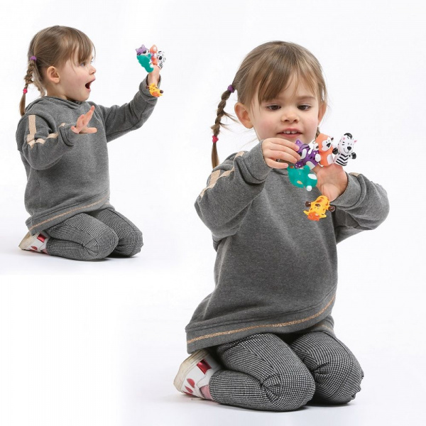 Marionnettes à doigts puppets animaux de la savane Ludi jouets