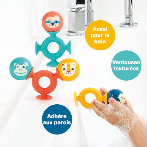 Jeu d'éveil à ventouses et balles sonores smac pop Ludi jouets