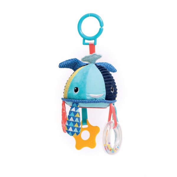 Peluche d'activité baleine à suspendre bleu Ludi jouets