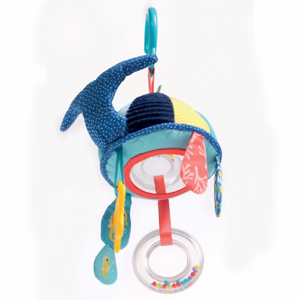 Peluche d'activité baleine à suspendre bleu Ludi jouets