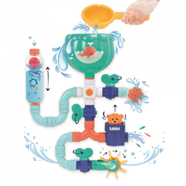Jouet de bain grand circuit d'eau Ludi jouets