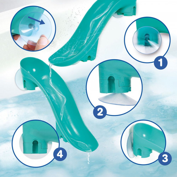 Lot de 2 toboggans de bain avec balles flottantes sonores Ludi jouets