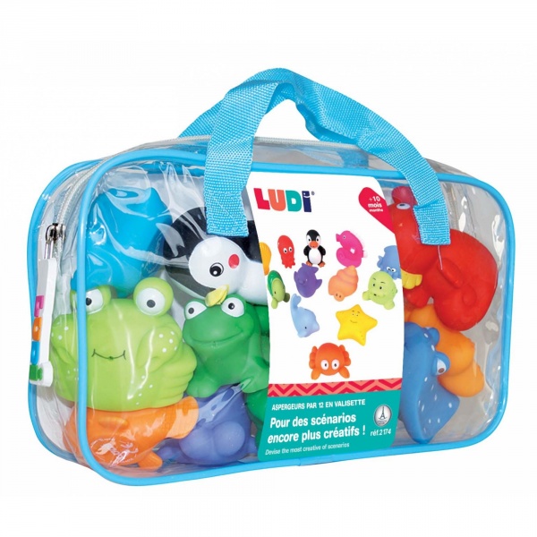 Jouets de bain aspergeurs 12 animaux de la mer Ludi jouets