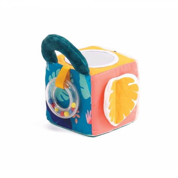 Cube d'éveil en tissu feuille Ludi jouets