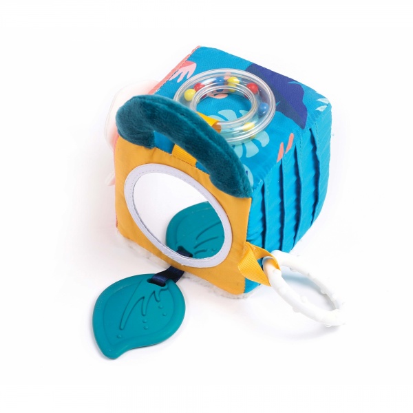 Cube d'éveil en tissu feuille Ludi jouets