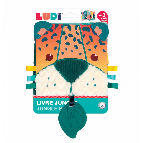 Livre d'éveil en tissu jungle Ludi jouets