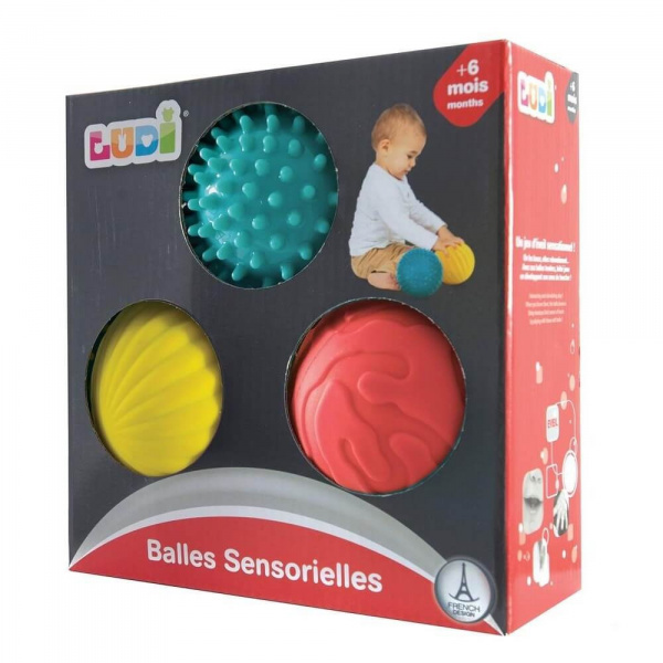 Lot de 3 balles sensorielles Ludi jouets