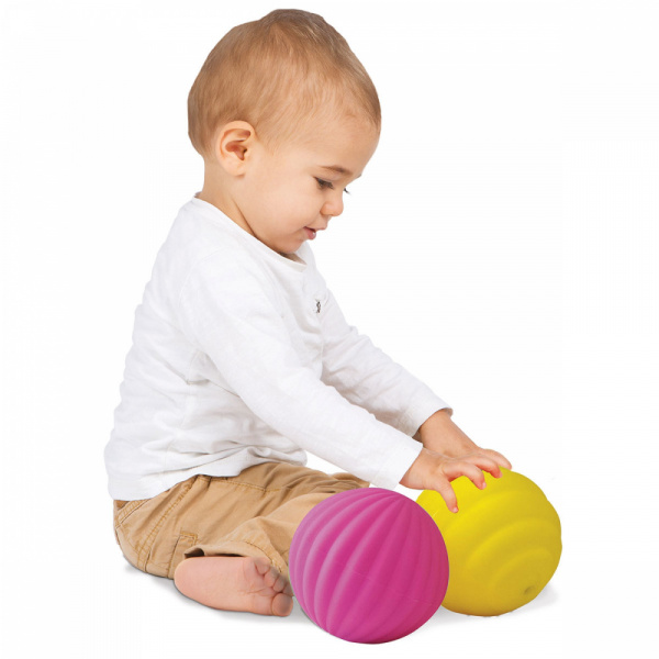 3 balles sensorielles roses Ludi jouets