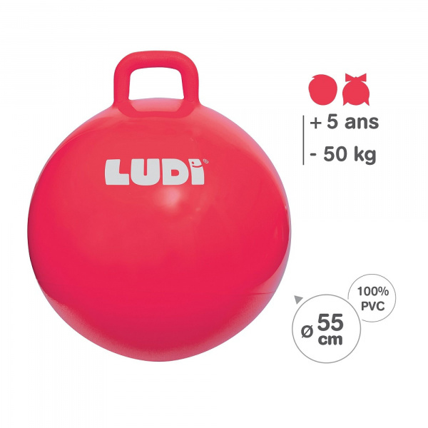 Ballon sauteur xxl rouge Ludi jouets