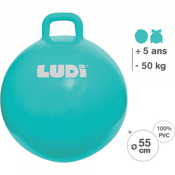 Ballon sauteur xxl bleu Ludi jouets